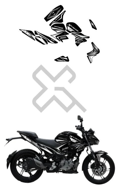 Retro Pop Edition Full Body Sticker Compatible with Xtreme 125R | Made In Premium Gloss Vinyl With FPF (Fade Protection Film), Water Proof, Precut Sticker, Pack Of 1 Compatible with Both Side